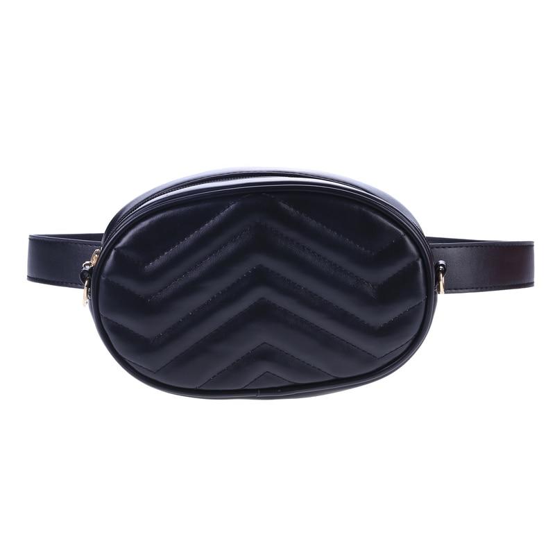 Bags for Women Pack Waist Round Belt Luxury Leather Chest Handbag