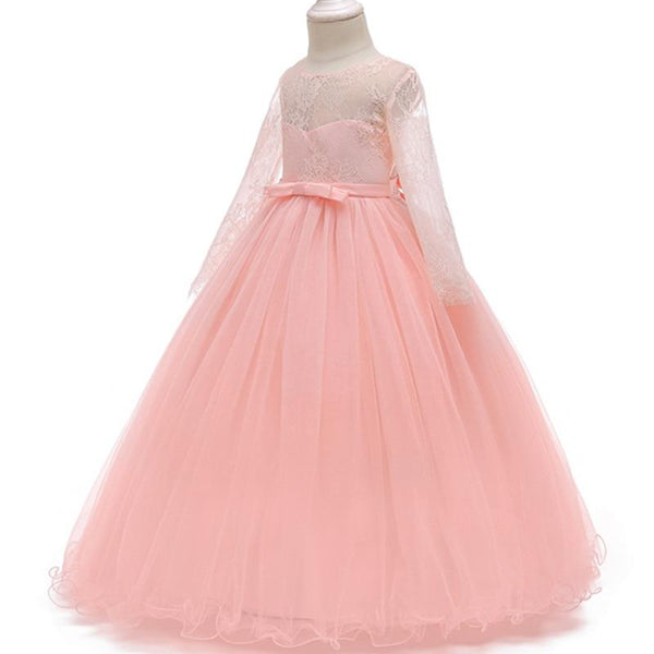 Girls' Long Evening Party Wedding Dress