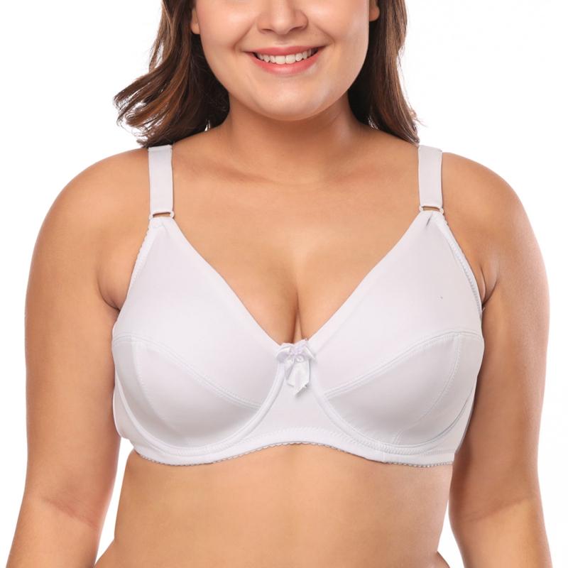 Plus Size Women Bra Full Cup Comfort Mother'S Underwear Classical Solid