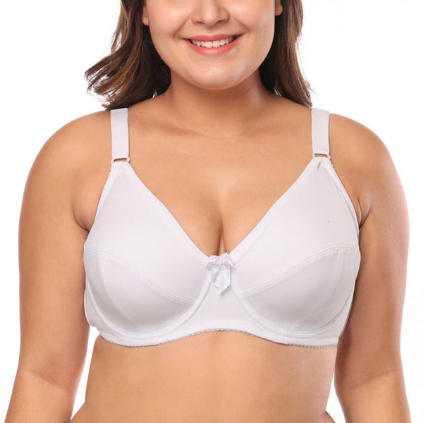 Plus Size Women Bra Full Cup Comfort Mother'S Underwear Classical Solid