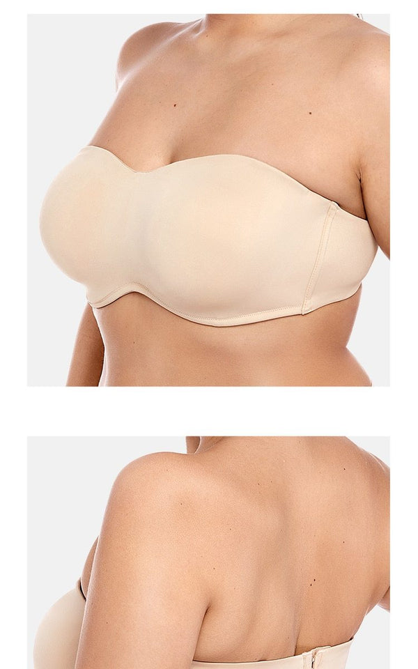 Women'S Smooth Seamless Invisible Underwire Strapless Minimizer Bra
