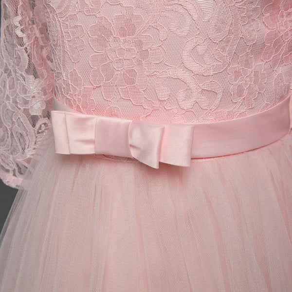 Girls' Long Evening Party Wedding Dress