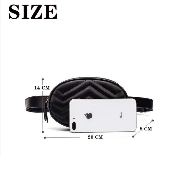 Bags for Women Pack Waist Round Belt Luxury Leather Chest Handbag