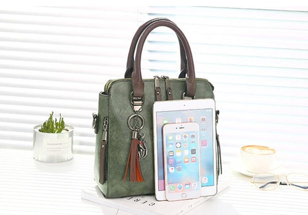 Vintage Pu Leather Ladies Handbags Crossbody Shoulder Bag