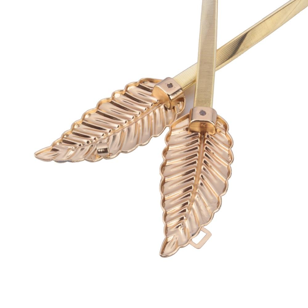 Women Metal Vintage Waist Belt Leaf Design Chain Secondary image