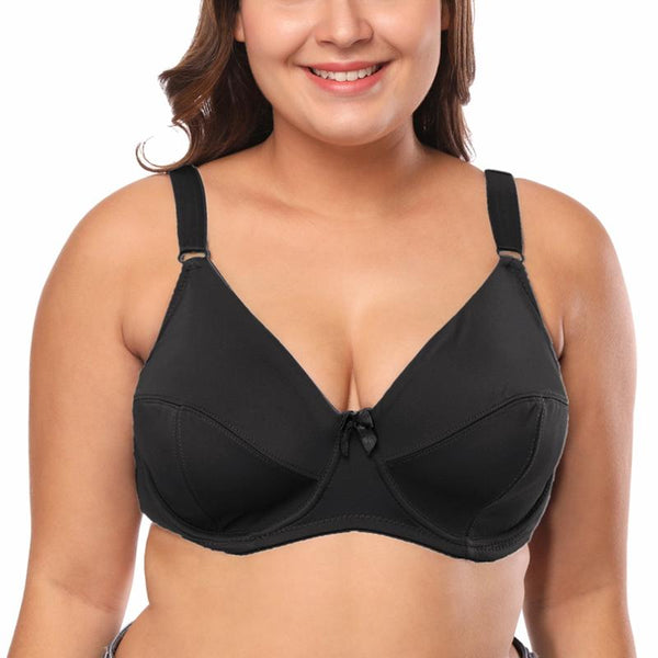 Plus Size Women Bra Full Cup Comfort Mother'S Underwear Classical Solid