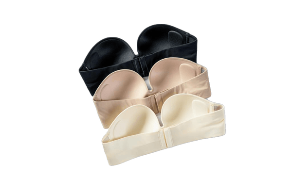 Women's Silicone Bands Strapless Push Up Self Adhesive Plunge Multi-way Bra Full Coverage