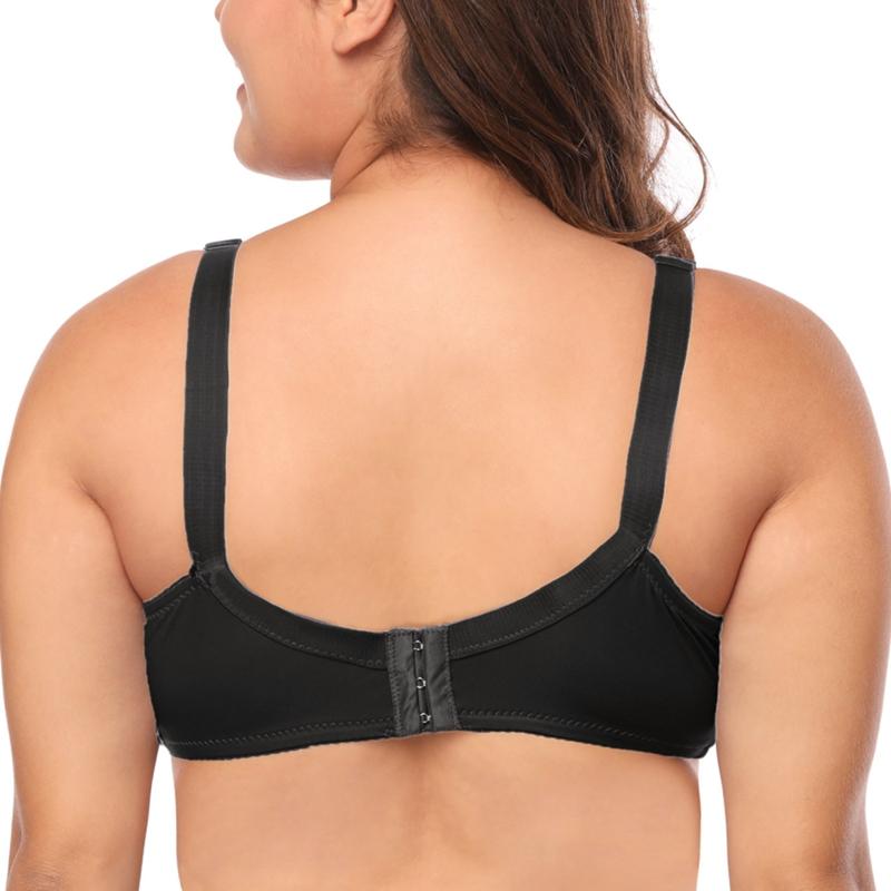 Plus Size Women Bra Full Cup Comfort Mother'S Underwear Classical Solid