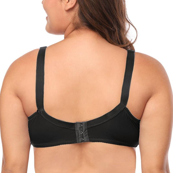 Plus Size Women Bra Full Cup Comfort Mother'S Underwear Classical Solid