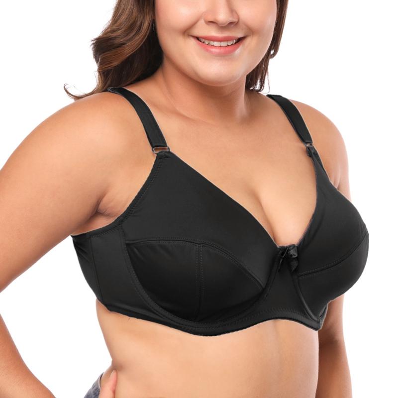 Plus Size Women Bra Full Cup Comfort Mother'S Underwear Classical Solid