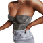 Love&Lemonade Sexy Tube Top Chest Cup Skeleton Support Glitter Elastic Fabric Top  LM81760