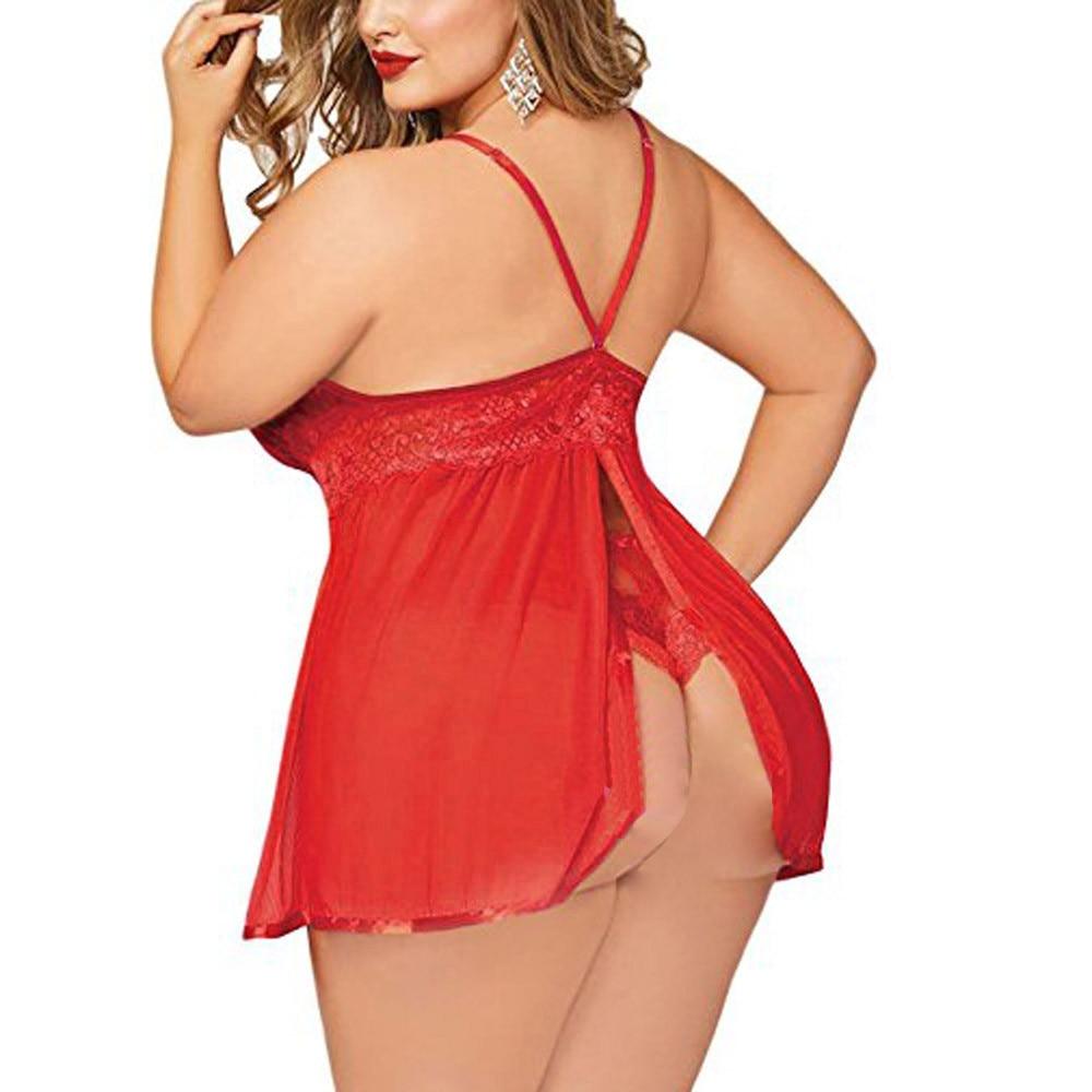 Women Sexy Lingerie Plus Size Open Back Lingerie Lace Underwear Sets Secondary image