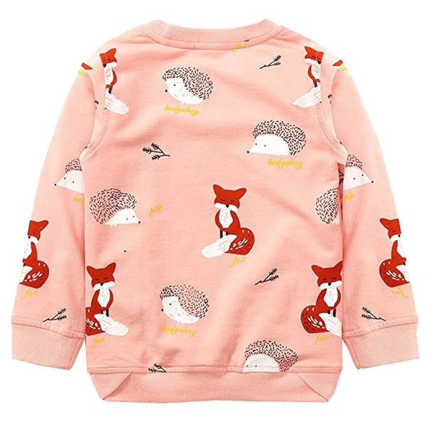 Toddler Baby Boys Girls Cartoon Fox Print Boys Hoodies