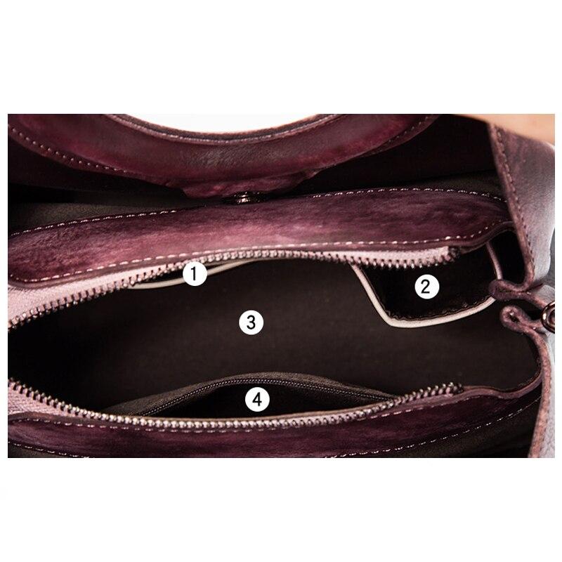 Handmade Genuine Leather Tote Messenger Bag New Leisure Women Handbags Casual Shoulder & Crossbody Bags