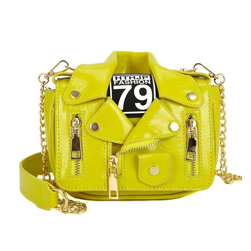 Bags For Women Fashion Leather Jacket Shape Handbags Messenger Pack
