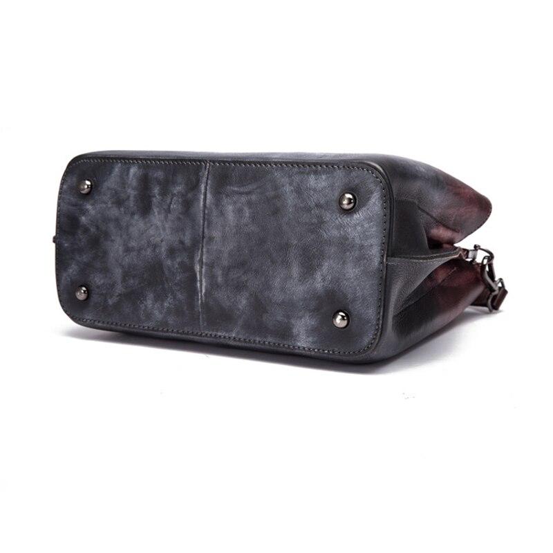 Handmade Genuine Leather Tote Messenger Bag New Leisure Women Handbags Casual Shoulder & Crossbody Bags