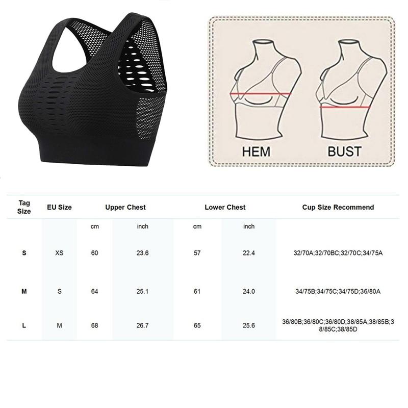 Sexy Mesh Breathable Top Push Up Sports Bra