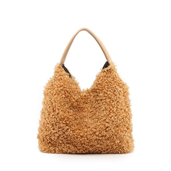 Ladies Handbag Plush Shoulder Bag Female Fashion Large Capacity Messenger Bag Girl Casual Handbag