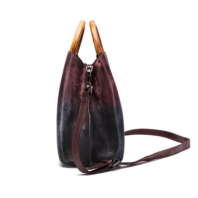 Handmade Genuine Leather Tote Messenger Bag New Leisure Women Handbags Casual Shoulder & Crossbody Bags