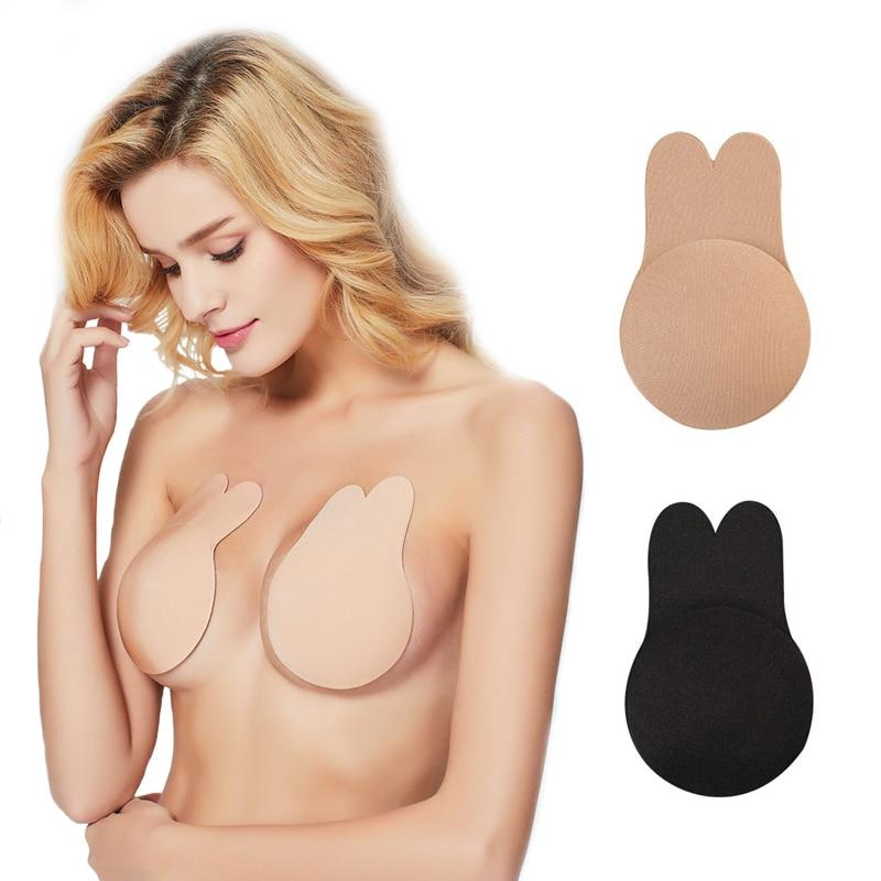 Invisible Push Up Bra Strapless Bras Dress Wedding Party Sticky Self-Adhesive Silicone Brassiere Breathable Deep U Bra Dropship - Sheseelady Main image