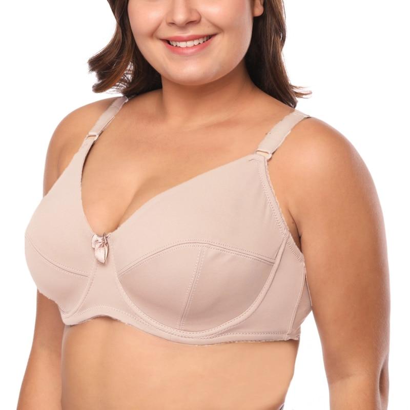 Plus Size Women Bra Full Cup Comfort Mother'S Underwear Classical Solid Secondary image