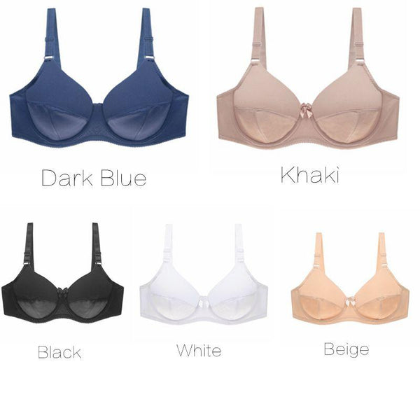 Plus Size Women Bra Full Cup Comfort Mother'S Underwear Classical Solid