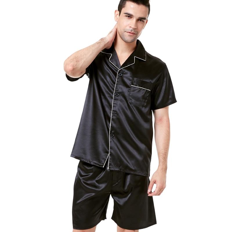 Men's Satin Silk Sleepwear Pajama Set - Soft & Comfortable