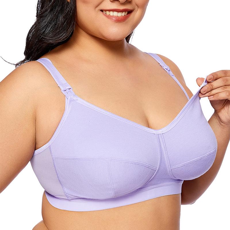 Women Breathable Supportive Cotton Maternity Nursing Bra Plus Size Main image