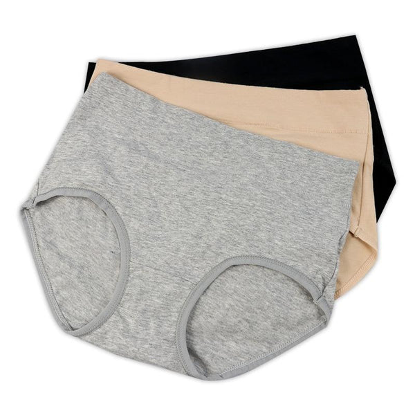Women Comfortable Cotton High Waist Underwear Ultra-Thin Briefs
