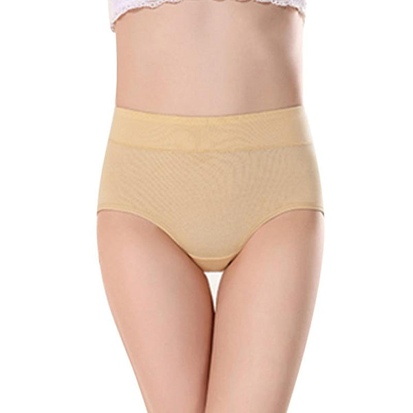 Women Comfortable Cotton High Waist Underwear Ultra-Thin Briefs