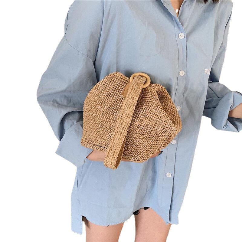 Women Travel Summer Beach Large Capacity Straw Handbag Shoulder Bag Secondary image