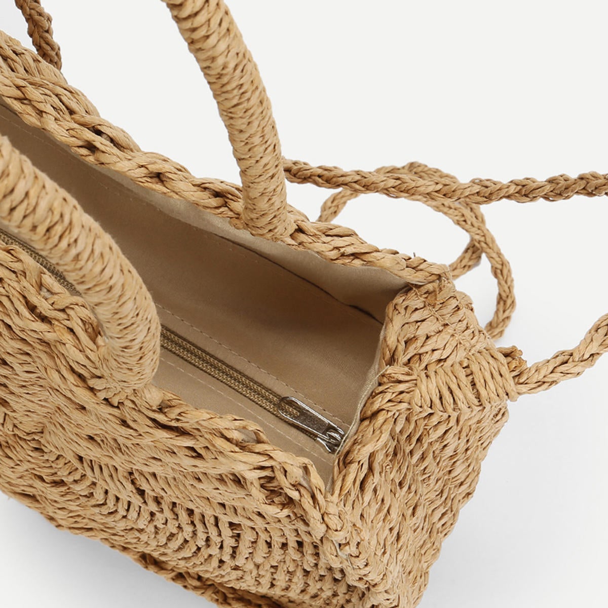 Women Hand Woven Bag Round Rattan Straw Bohemia Style Beach Circle Beach Bags Secondary image