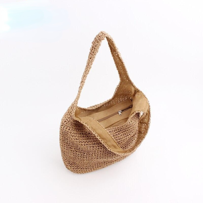 Summer Handmade Straw Beach Bag Vintage Shoulder Pack Bohemian Vacation Handbags Secondary image