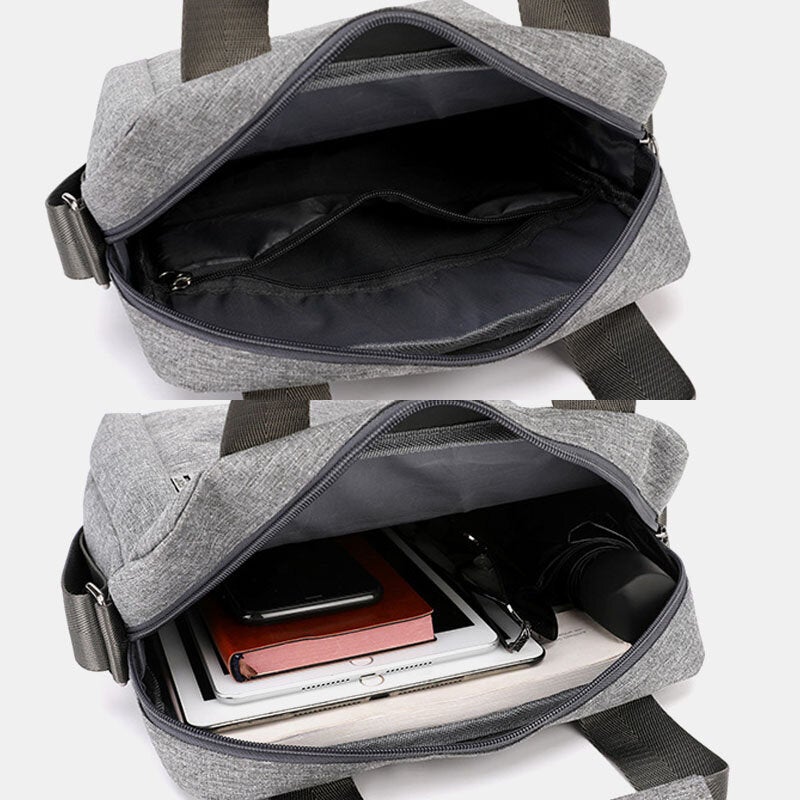 Men's Large Nylon Shoulder Bag for Outdoor Use