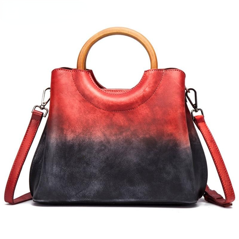 Handmade Genuine Leather Tote Messenger Bag New Leisure Women Handbags Casual Shoulder & Crossbody Bags