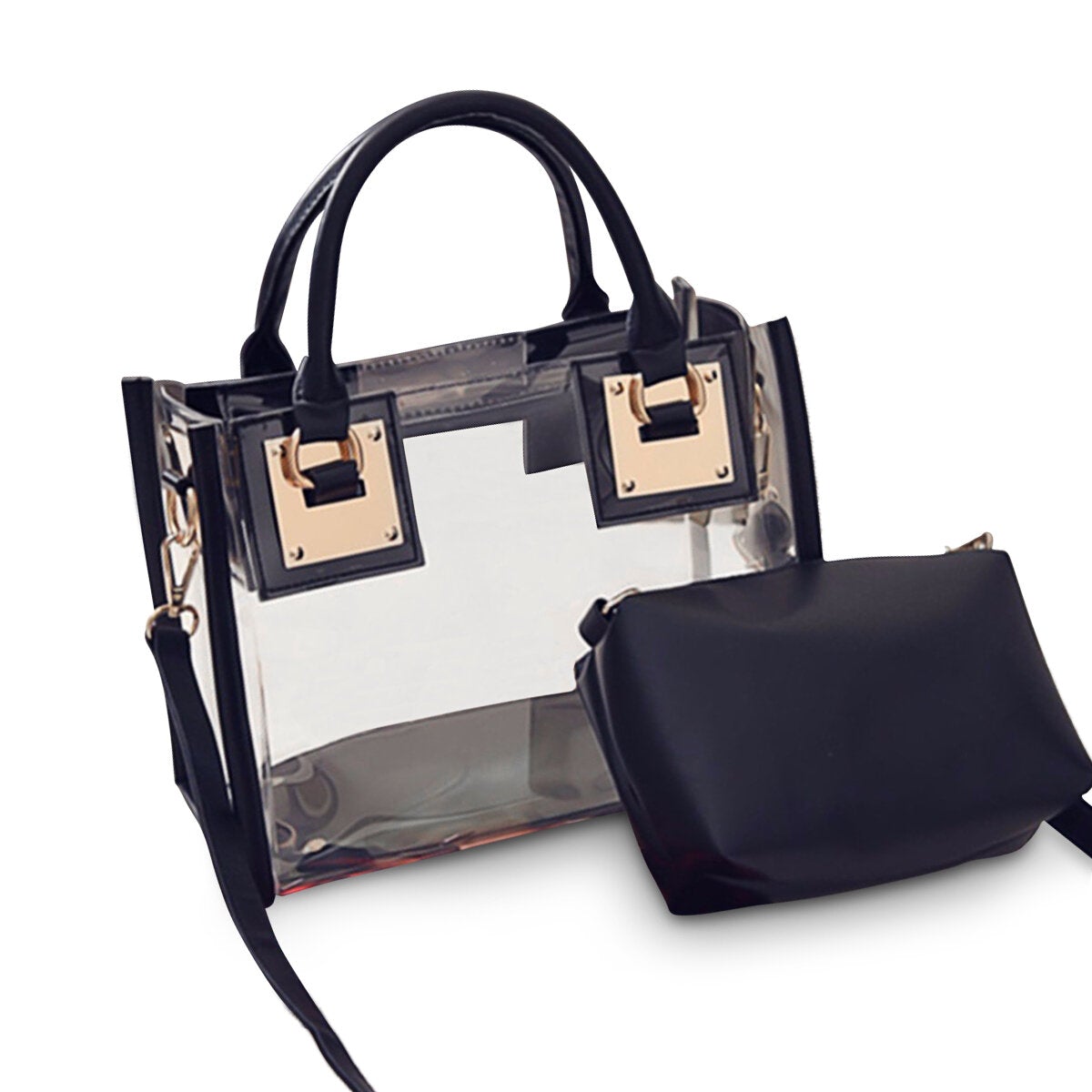 Transparent Gelly Crystal Celeb Tote Sand Beach Bag Shoulder Handbag Main image