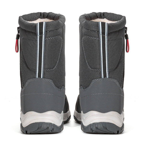 Men's Waterproof Non-slip Warm Snow Boots with Side-zip and Plus Velvet