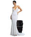 Love&Lemonade White Deep V Neck Open Back Geometry Sequins Long Dress  LM81225 Autumn/Winter