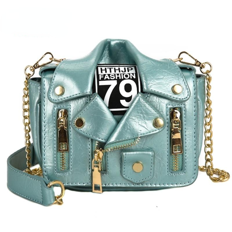 Bags For Women Fashion Leather Jacket Shape Handbags Messenger Pack