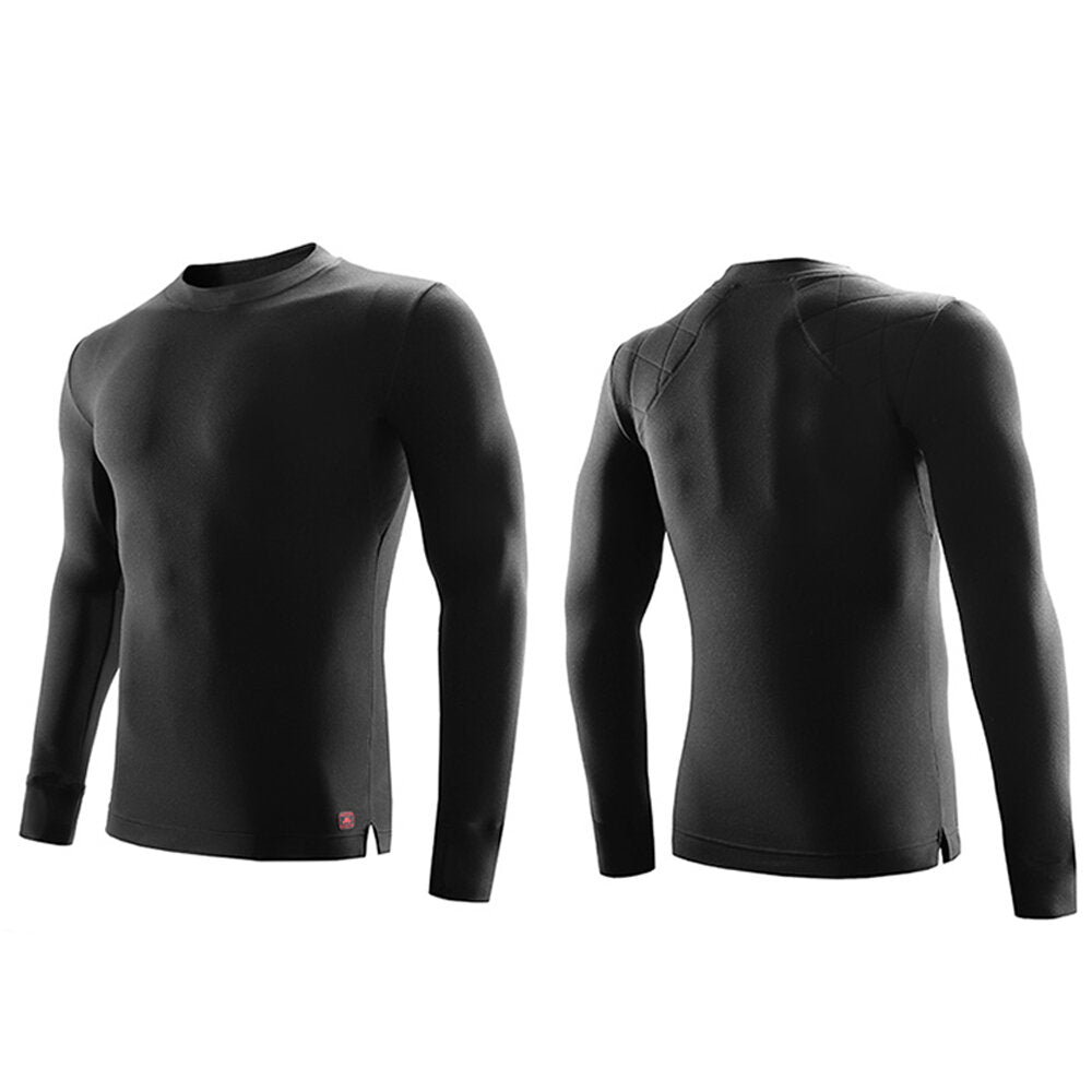 Men's Thermal Aerogel Top: Moisture-Wicking, Semi-High Neck, Long Sleeve, Warm Autumn/Winter Wear Secondary image