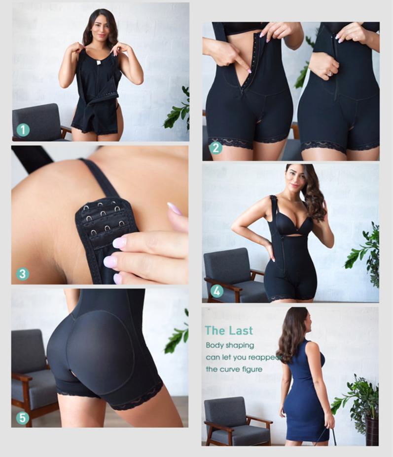 Shapewear for Women Tummy Control Shaper Zipper Hooks Open Bust Bodysuit Butt Lifter