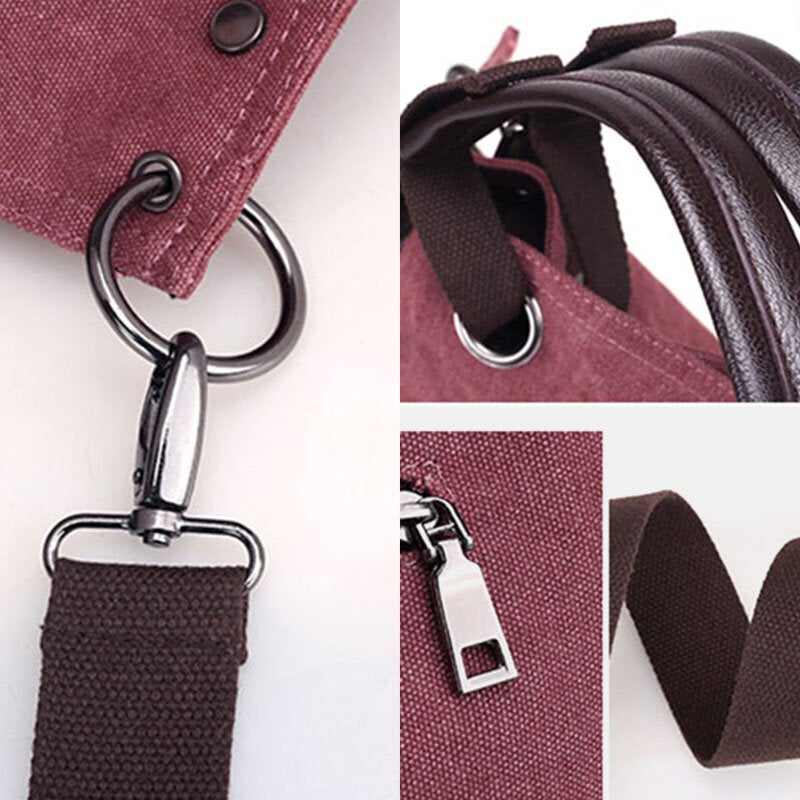 women canvas vintage handbag shoulder bag for outdoor Secondary image