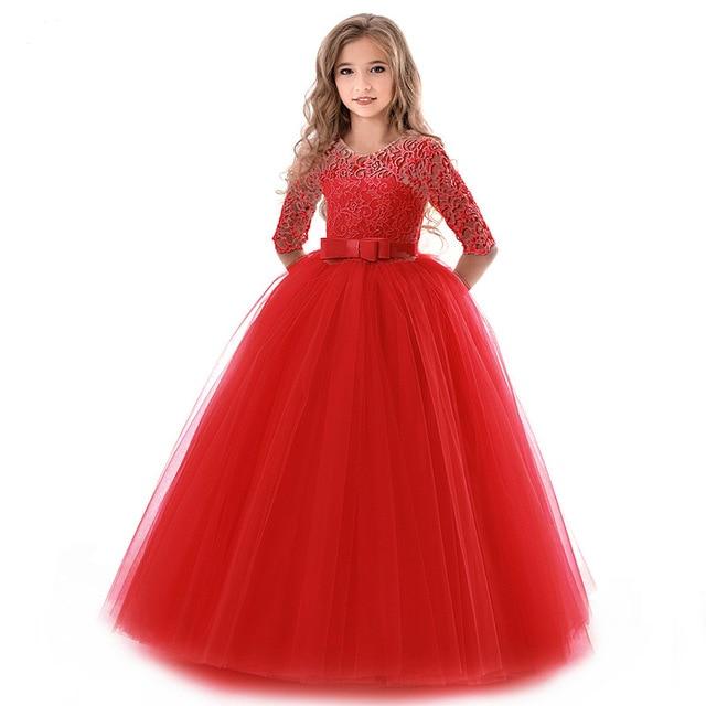 Girls' Embroidered Formal Ball Gown for Weddings & Parties