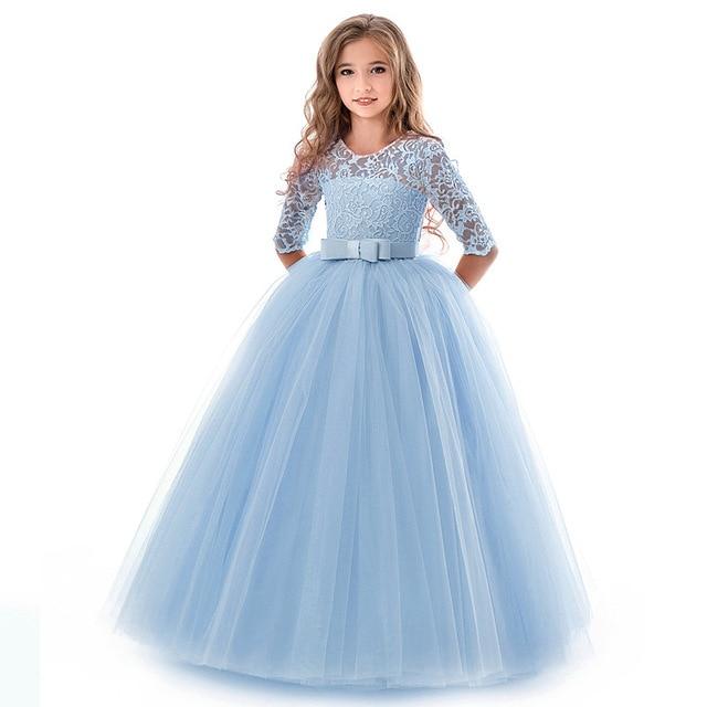 Girls' Embroidered Formal Ball Gown for Weddings & Parties
