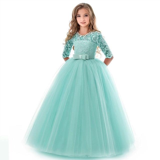 Girls' Embroidered Formal Ball Gown for Weddings & Parties