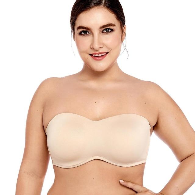 Women'S Smooth Seamless Invisible Underwire Strapless Minimizer Bra