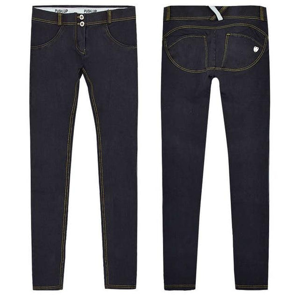 Sexy Low Waist Peach Push Up Hip Skinny Denim Jeans