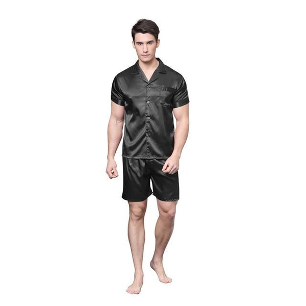Men's Satin Silk Sleepwear Pajama Set - Soft & Comfortable