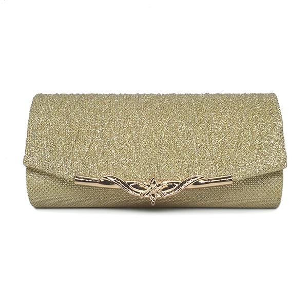 Polyester Party Banquet Glitter Clutch Bag For Girls
