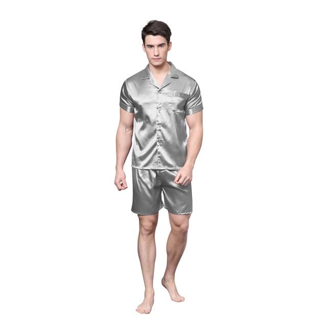 Men's Satin Silk Sleepwear Pajama Set - Soft & Comfortable